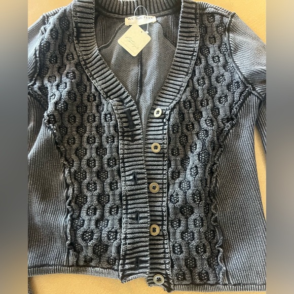 Free People We The Free Snapshot Cable Cardi - Picture 6 of 8